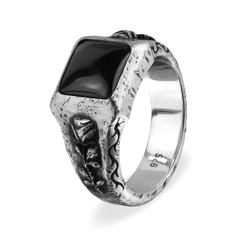 Silver & Onyx Signet Rings