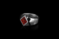 "Blood Diamond" Opal Signet